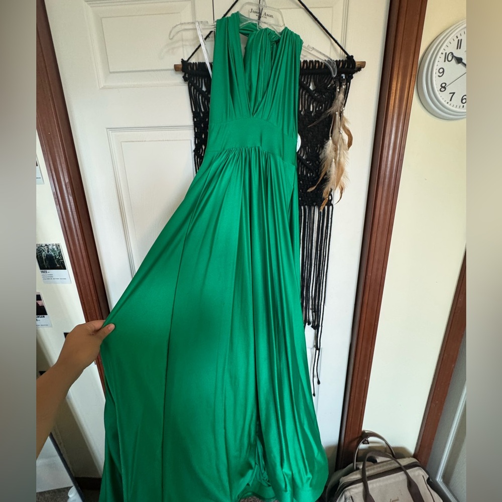 Elegant Green Evening Gown by Jessica Angel